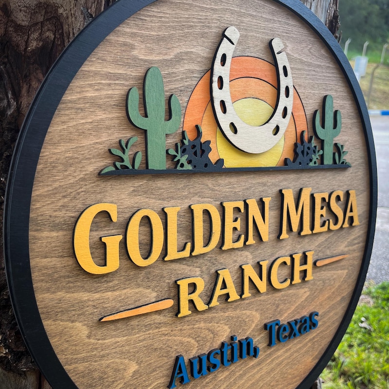 Weatherproof Outdoor Ranch Logo Sign