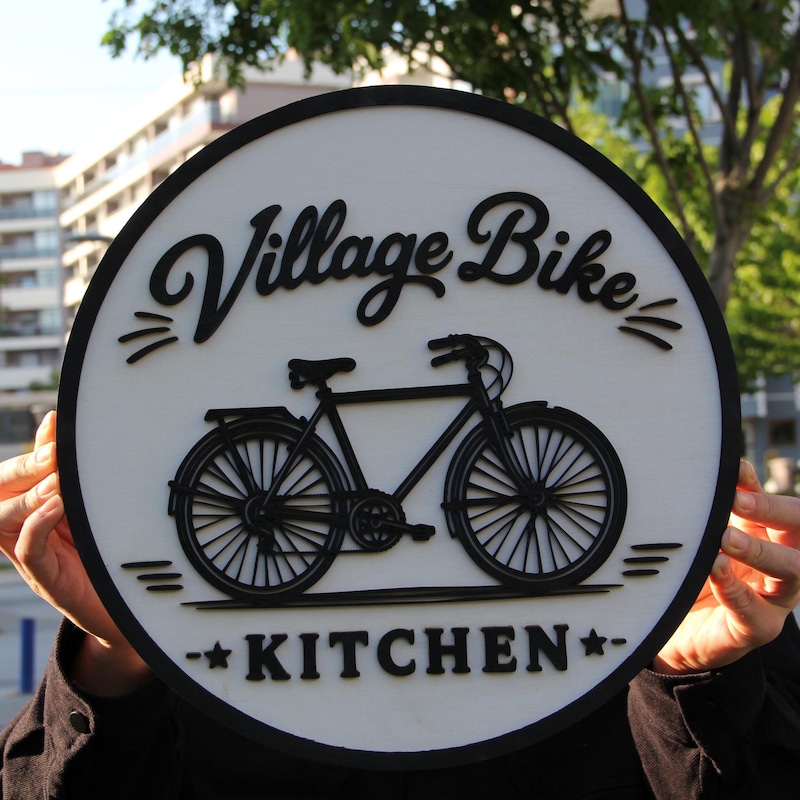 Modern Round Cafe & Restaurant Wall Sign