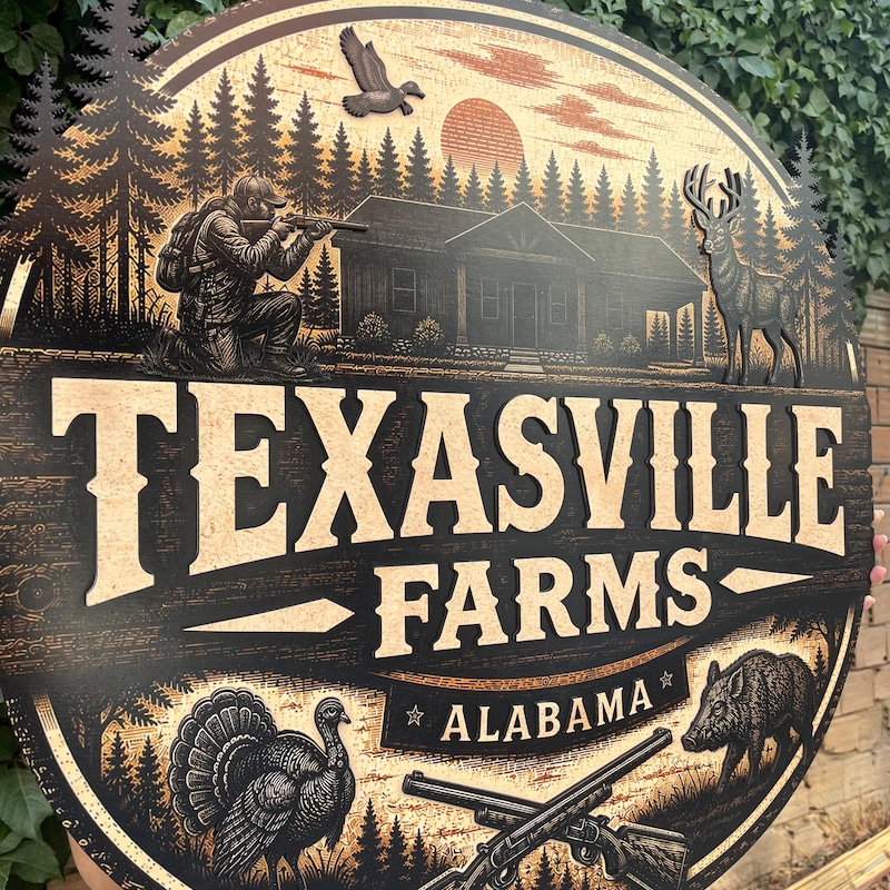 Rustic Outdoor Farm Logo Sign